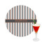 Gray Stripes Drink Topper - Medium - Single with Drink