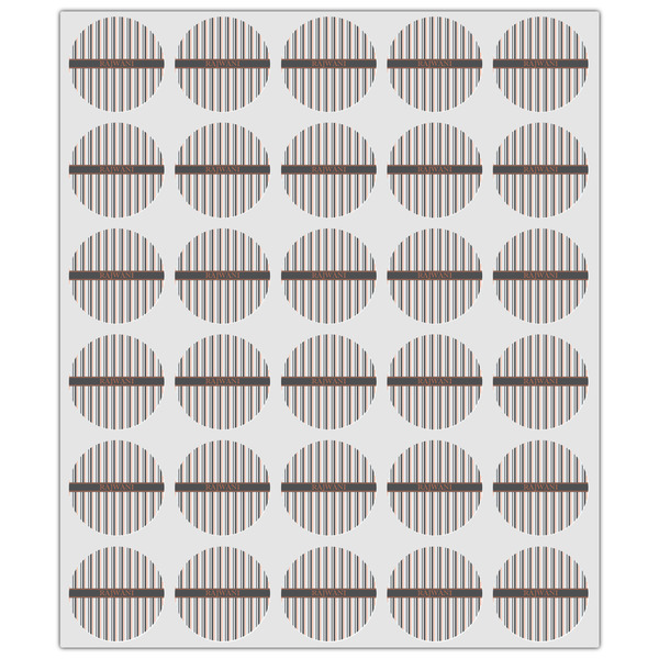 Gray Stripes Drink Topper - XSmall - Set of 30