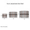 Gray Stripes Drum Lampshades - Sizing Chart