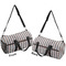 Gray Stripes Duffle bag small front and back sides
