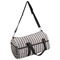Gray Stripes Duffle bag with side mesh pocket