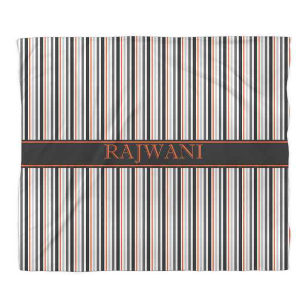 Gray Stripes Duvet Cover - King - Front