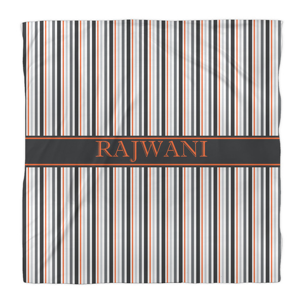 Gray Stripes Duvet Cover - Queen - Front