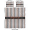 Gray Stripes Duvet Cover Set - Queen - Approval