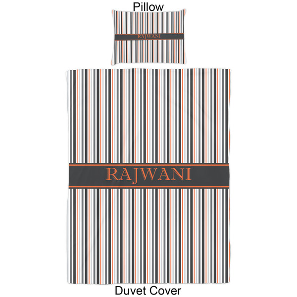 Gray Stripes Duvet Cover Set - Twin - Approval