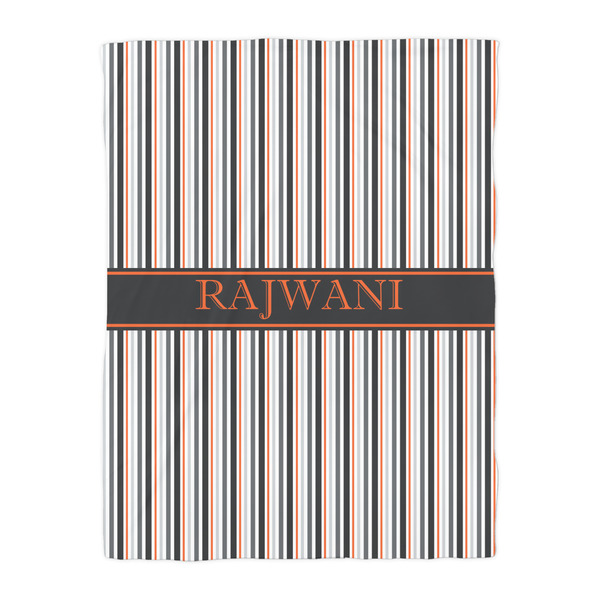 Gray Stripes Duvet Cover - Twin - Front