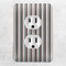 Gray Stripes Electric Outlet Plate - LIFESTYLE