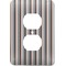 Grey Stripes Electric Outlet Plate