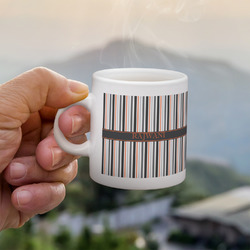 Gray Stripes Single Shot Espresso Cup - Single (Personalized)