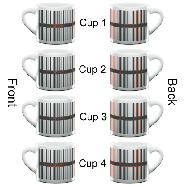 Gray Stripes Espresso Cup - 6oz (Double Shot Set of 4) APPROVAL