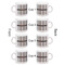 Gray Stripes Espresso Cup Set of 4 - Apvl
