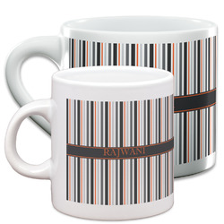 Gray Stripes Espresso Cup (Personalized)
