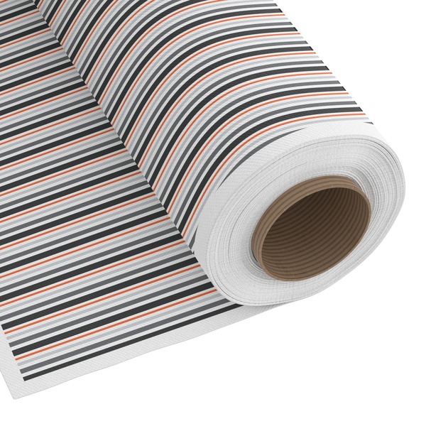 Custom Gray Stripes Fabric by the Yard - Copeland Faux Linen