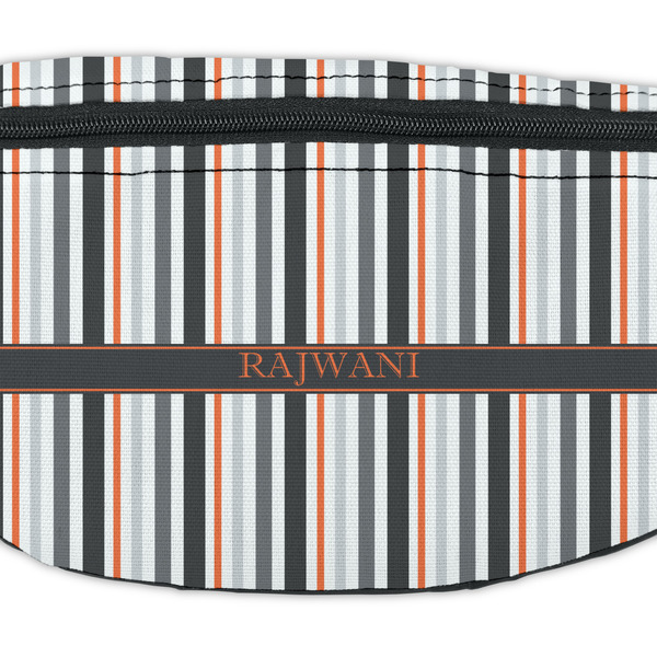 Gray Stripes Fanny Pack - Closeup