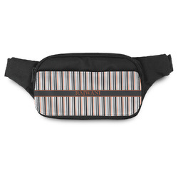 Gray Stripes Fanny Pack - Modern Style (Personalized)