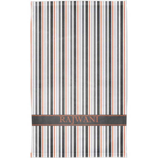 Gray Stripes Finger Tip Towel - Full View