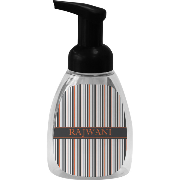Gray Stripes Foam Soap Bottle