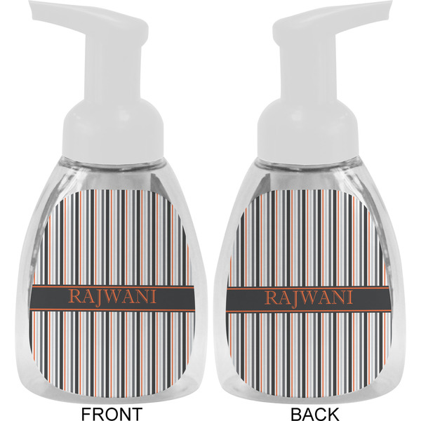 Gray Stripes Foam Soap Bottle Approval - White