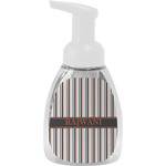 Gray Stripes Foam Soap Bottle (Personalized)