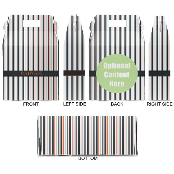 Gray Stripes Gable Favor Box - Approval