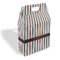 Gray Stripes Gable Favor Box (Personalized)