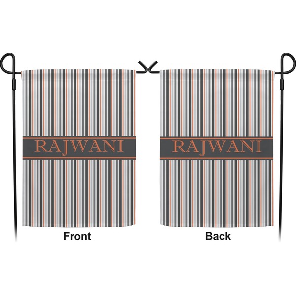 Gray Stripes Garden Flag - Double Sided Front and Back