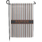 Gray Stripes Small Garden Flag - Single Sided w/ Name or Text