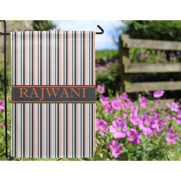 Gray Stripes Garden Flag - Outside In Flowers