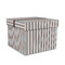 Gray Stripes Gift Boxes with Lid - Canvas Wrapped - Medium - Front/Main