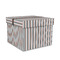 Gray Stripes Gift Box with Lid - Canvas Wrapped - Medium (Personalized)