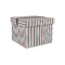 Gray Stripes Gift Boxes with Lid - Canvas Wrapped - Small - Front/Main