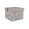 Gray Stripes Gift Box with Lid - Canvas Wrapped - Small (Personalized)