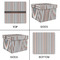 Gray Stripes Gift Boxes with Lid - Canvas Wrapped - X-Large - Approval