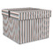Gray Stripes Gift Boxes with Lid - Canvas Wrapped - X-Large - Front/Main