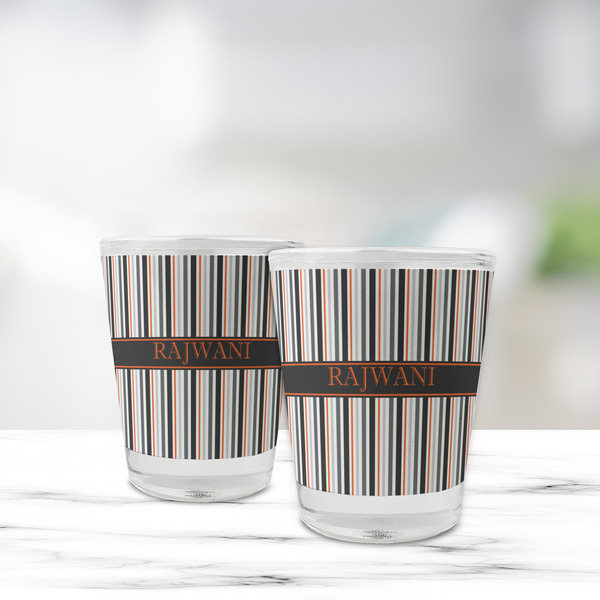 Gray Stripes Glass Shot Glass - Standard - LIFESTYLE