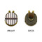 Gray Stripes Golf Ball Hat Clip Marker - Apvl - GOLD