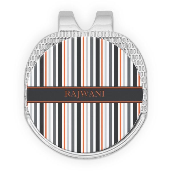 Gray Stripes Golf Ball Hat Marker Hat Clip