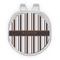 Gray Stripes Golf Ball Marker - Hat Clip - Silver