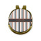 Gray Stripes Golf Ball Hat Marker Hat Clip - Front & Back