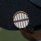 Gray Stripes Golf Ball Marker Hat Clip - Gold - On Hat
