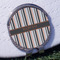 Gray Stripes Golf Ball Marker Hat Clip - Silver - Front