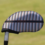Gray Stripes Golf Club Iron Cover - Single (Personalized)