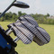 Gray Stripes Golf Club Cover - Set of 9 - On Clubs