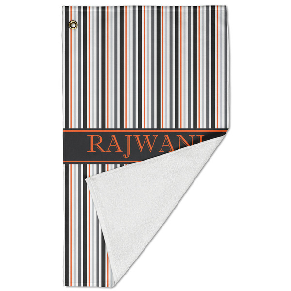 Gray Stripes Golf Towel - Folded (Large)