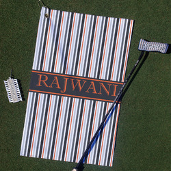 Gray Stripes Golf Towel Gift Set (Personalized)