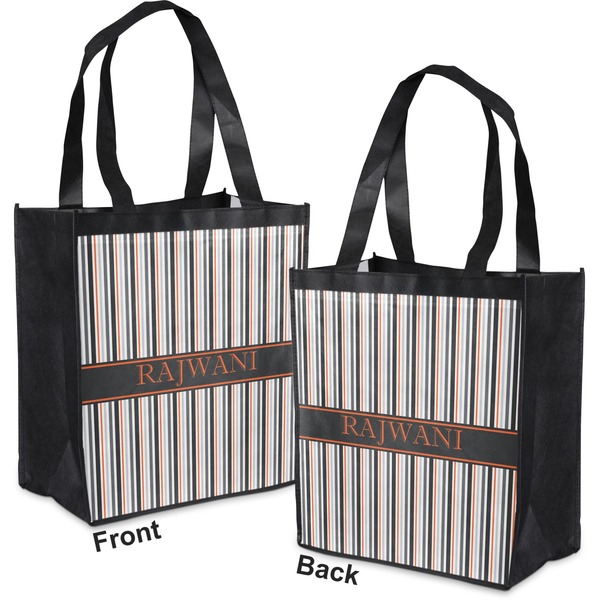 Gray Stripes Grocery Bag - Apvl