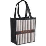 Gray Stripes Grocery Bag (Personalized)