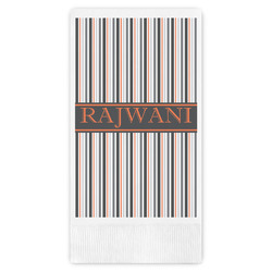 Gray Stripes Guest Napkins - Full Color - Embossed Edge (Personalized)