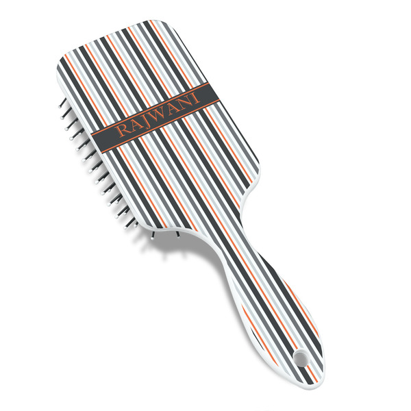 Gray Stripes Hair Brush - Angle View