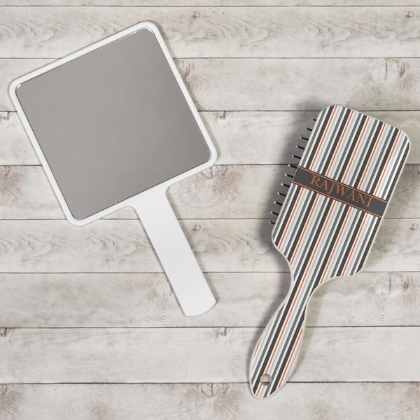 Gray Stripes Hair Brush - In Context